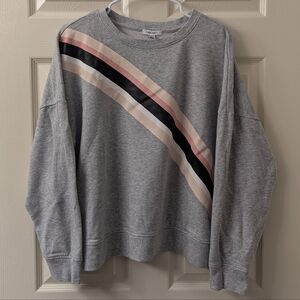 Gray Striped Sweatshirt